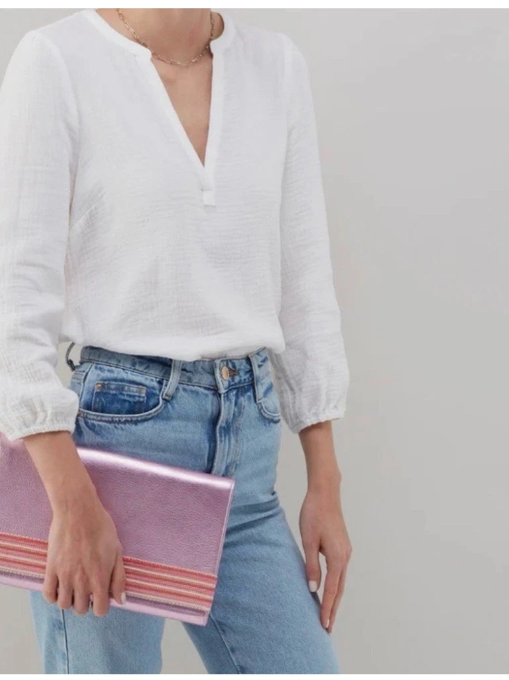 HOBO Pink and Red Clutch